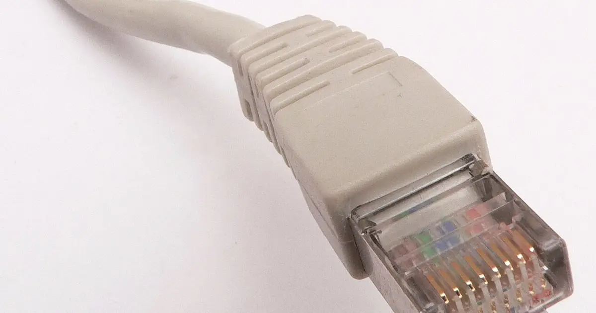 Ethernet cable used for a wired streaming test